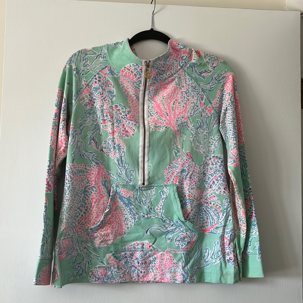 Lilly Pulitzer Popover Minty Fresh Fansea Corals Medium